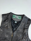 Vintage Hein Gericke Classic Gear Black Leather Biker Vest (S)