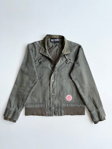 Big Train Osaka Olive Canvas Daruma Patch Utility Jacket (M)
