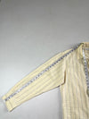 Vintage Emporio Armani Cream Striped Button Up Shirt (L)