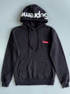 Vintage Supreme Big Logo Black Pullover Hoodie Made in USA (S)