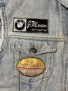 Vintage Black Cow Acid Wash Denim Racing Vest – BMW, Rothmans, Honda, Harley Patches (XL)