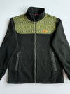 K2 Technical Outdoor Fleece Jacket – Black & Lime Aztec Yoke (M)