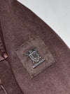 Rebel Spirit Military Zip Jacket with Embroidered Lion – Washed Brown (L)