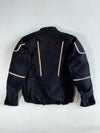 Advanced Experience Black Textile Motorcycle Jacket – Reflective Stripes, Cargo Pockets Padded (XL)