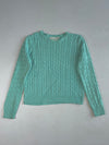 Vintage 90s Tommy Hilfiger Mint Green Cable Knit Sweater – Made in Hong Kong (S/M)