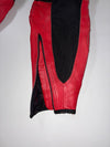 Büse Red & Black Armored Leather Motorcycle Racing Pants (W:37) (L:40)