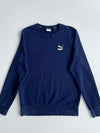 Puma Evo Navy Crewneck Sweatshirt with Gold Logo & Side Zip  (S)