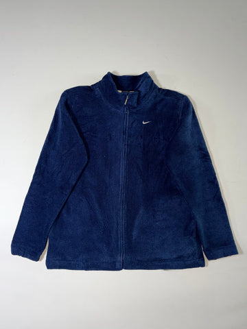 Nike Navy Blue Full-Zip Fleece Jacket (M)