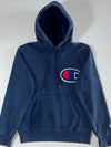 Champion Big “C” Logo Pullover Hoodie  Navy  (S)