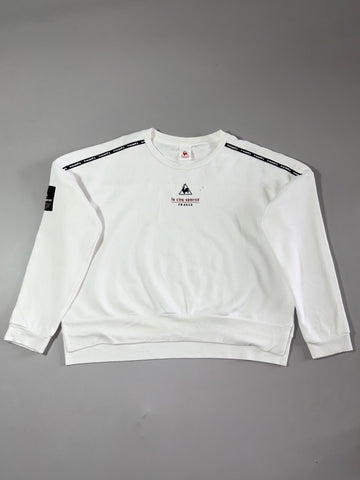 Le Coq Sportif Logo Taping Crewneck Sweatshirt – White Woman’s (M)