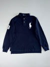 Polo by Ralph Lauren Big Pony Long Sleeve Polo with #3 Sleeve Patch – Navy (M)