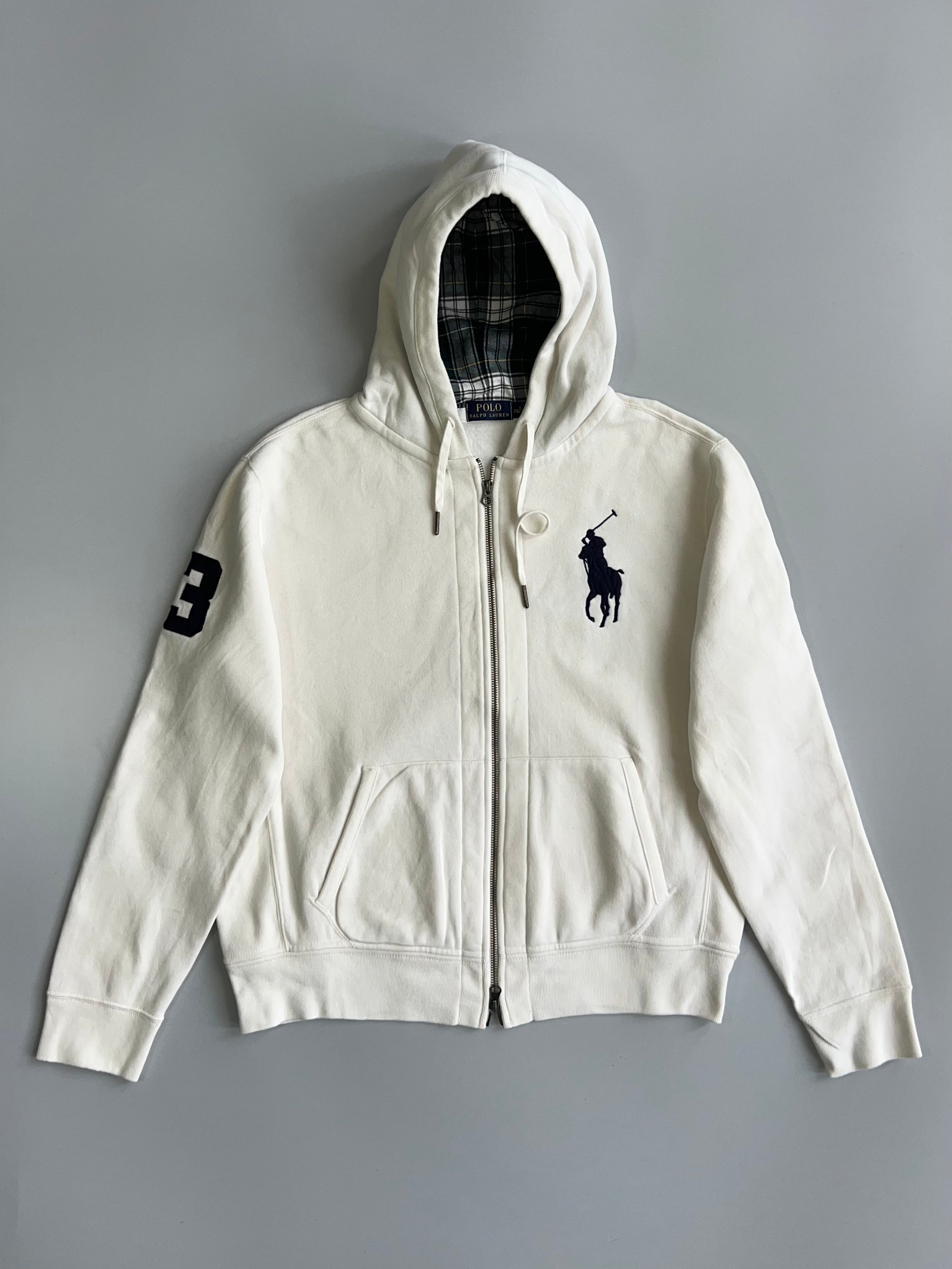 Polo Ralph Lauren | Big Pony Tartan-Lined Zip Hoodie (L) – Drip
