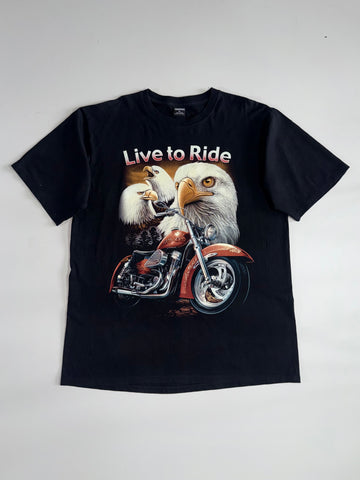 Thanabat | Live to Ride Eagle Graphic Tee | (XL)
