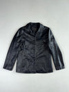 First Avenue by North Beach Black Leather Button-Up Blazer Jacket, Women’s (S)