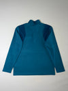 Adidas Golf Teal & Yellow Quarter-Zip Performance Pullover (XL)