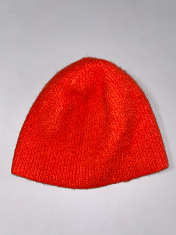 Vintage AMI Alexandre Mattiussi Orange Ribbed Knit Beanie (H:7 inches/W:16 inches)