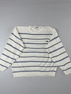 Lacoste Striped Ribbed Knit Crewneck Sweater (XL)