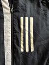 Adidas Black Hooded Windbreaker (White Stripes) (S)
