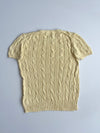 Polo Ralph Lauren Cable Knit Short Sleeve Sweater Cream (XS)