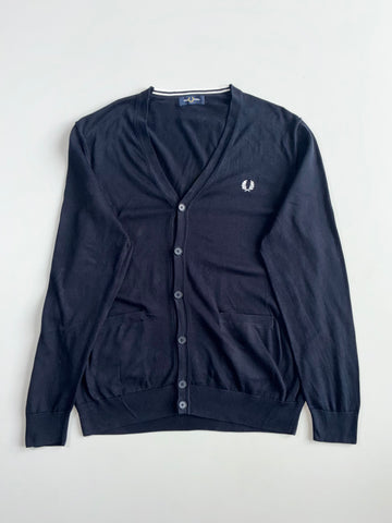 Fred Perry Navy Knit Cardigan(XL)