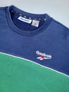 Reebok Classic Hexalite Colorblock Crewneck Sweatshirt Navy/Green (S)