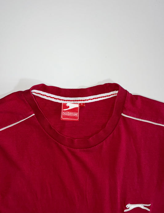 Slazenger Vintage Embroidered Logo T-Shirt – Maroon (S)
