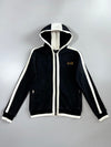 EA7 Emporio Armani Black & White Velour Track Jacket (S)