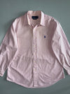 Ralph Lauren Custom Fit Pony Logo Micro Check Button-Down Shirt Pink/White (XL/2XL)