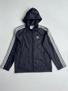 Adidas Originals Black Trefoil Windbreaker Hooded Jacket (Size M/L )