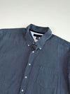 Tommy Hilfiger Navy Micro Check Short Sleeve Button-Down Shirt (2XL)