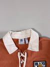 Adidas Originals 1972 Crest Lace-Up Rugby Collar Sweatshirt, Terracotta (M)