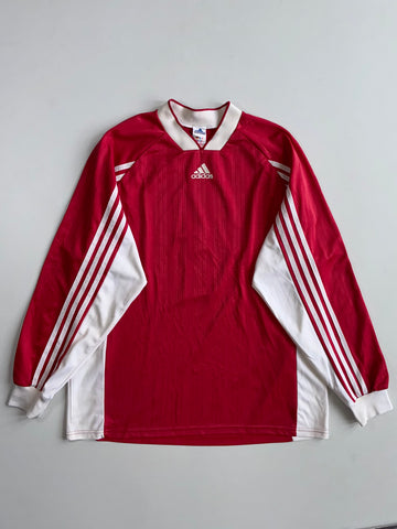 Vintage 90s Adidas Red Long Sleeve Football Jersey (XL)