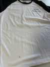 Adidas White & Navy Raglan Long Sleeve T-Shirt (L)