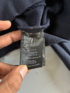 H&M Plaid Patch “M” Half-Button Pullover Hoodie Navy (M)