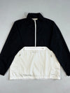 New Balance Black & White Half-Zip Pullover Windbreaker – Kangaroo Pocket (M)