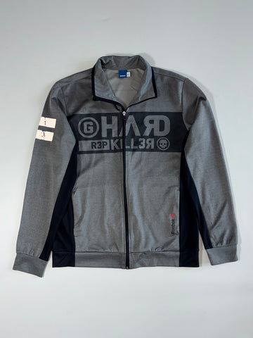 Reebok "Hard Rep Killer" Full Zip Track Jacket – Grey/Black (L)