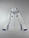 Adidas Real Madrid White Full-Zip Hoodie (S)