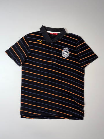 Puma P48 Crest Striped Polo – Black/Orange (M)