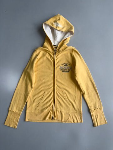 Roots Athletic Dept Yellow Distressed Double Zipper Zip up (S)
