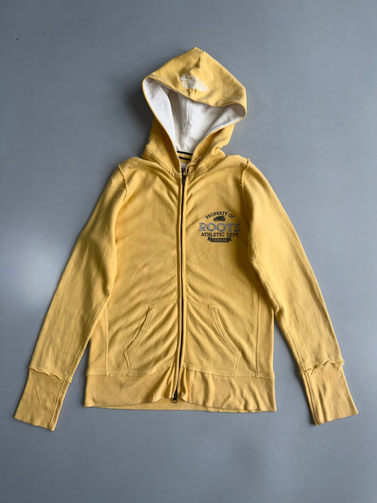 Roots Athletic Dept Yellow Distressed Double Zipper Zip up (S)