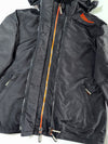 Superdry Black Windcheater Jacket with Orange Fleece-Lined Hood (L)