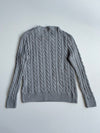 Polo Ralph Lauren Grey Cable Knit Crewneck Sweater (M)