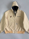 Vintage Carhartt Active Hooded Jacket With Embroidered Back Text L-30,C-63