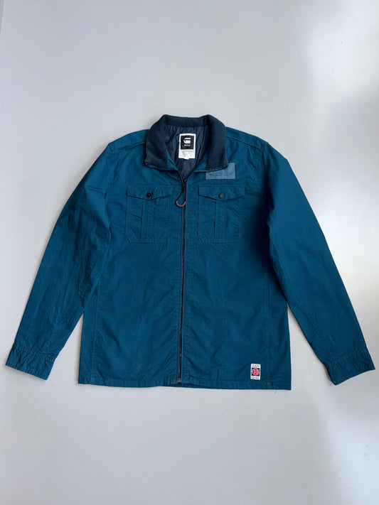 G-Star RAW Utility Tech Jacket – Ripstop Military Style (Teal) (Rare Spec Series) (XL)
