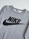 Vintage Y2K Nike Big Swoosh Grey Crewneck Sweatshirt | Size (S/M)