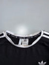 Adidas Originals | 3-Stripe Raglan Long Sleeve Tee | Black & White (M)