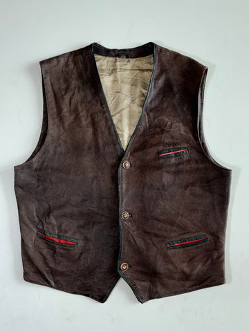 Vintage Premium Original Bomber Leather Vest (XL)