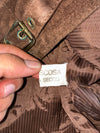Melange Brown Suede V-Neck Vest (XL)