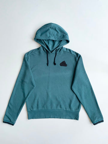 Adidas | Teal Badge Logo Hoodie | (M)