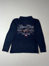 Royal Polo Geographical Norway Embroidered Long Sleeve Polo – Navy (S)